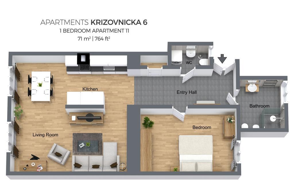 Apartments Krizovnicka Praga Pokój zdjęcie